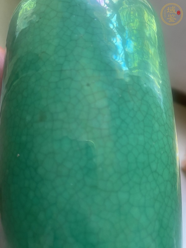 古玩陶瓷綠哥釉棒槌瓶真品鑒賞圖