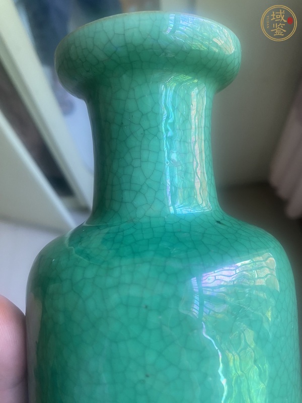 古玩陶瓷綠哥釉棒槌瓶真品鑒賞圖