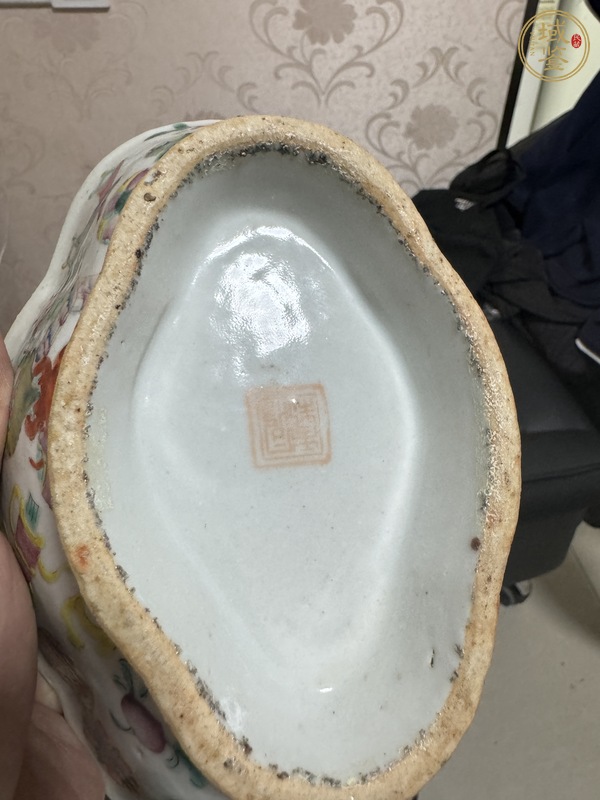 古玩陶瓷海棠型貢盤真品鑒賞圖