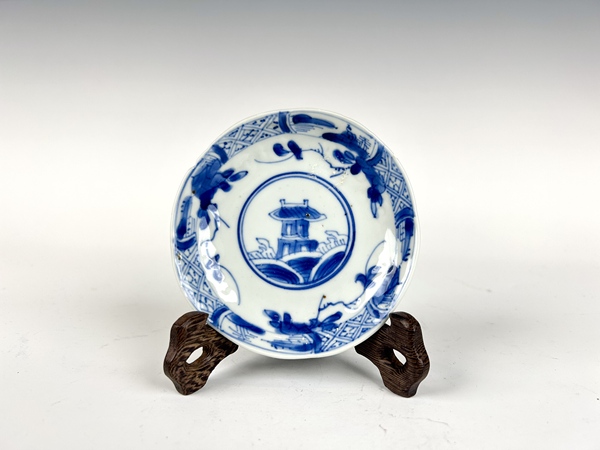 古玩陶瓷清康熙·海屋添籌青花碟一對拍賣，當(dāng)前價格0元