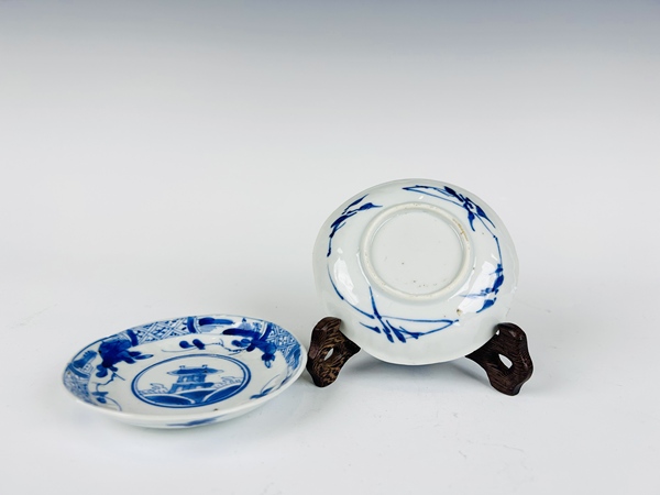 古玩陶瓷清康熙·海屋添籌青花碟一對拍賣，當(dāng)前價格0元