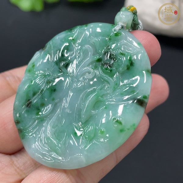 古玩玉器天然翡翠掛件真品鑒賞圖