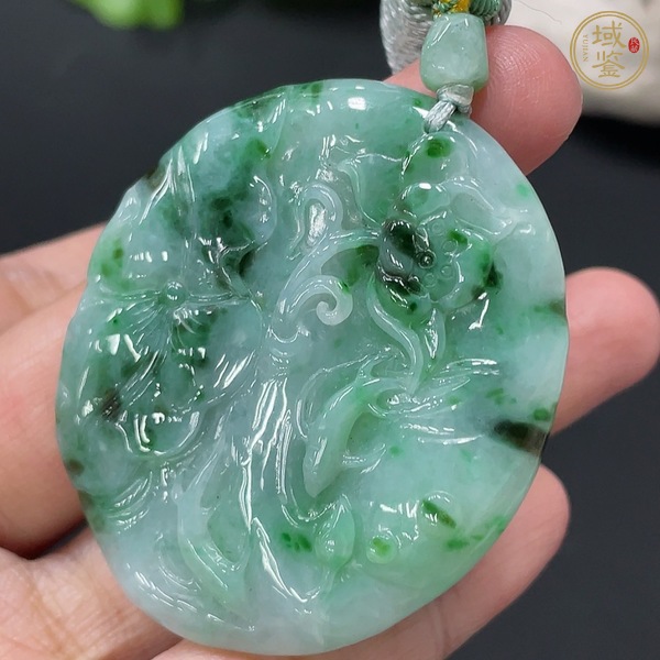 古玩玉器天然翡翠掛件真品鑒賞圖