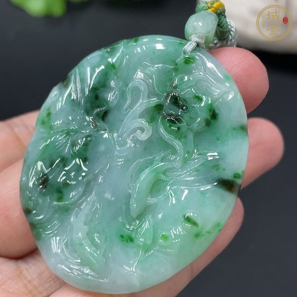 古玩玉器天然翡翠掛件真品鑒賞圖
