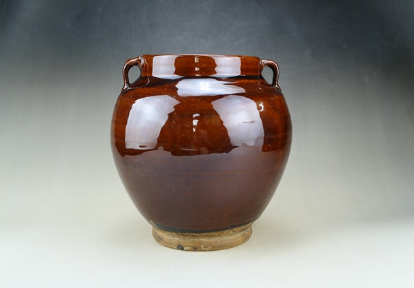 古玩轉賣精品:明晚期紅耀州雙系罐（極品發色）拍賣，當前價格388元
