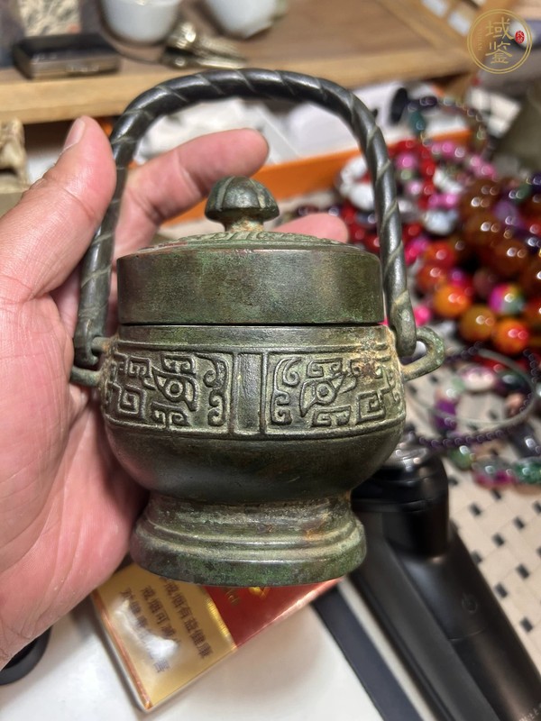 古玩銅器提梁壺真品鑒賞圖