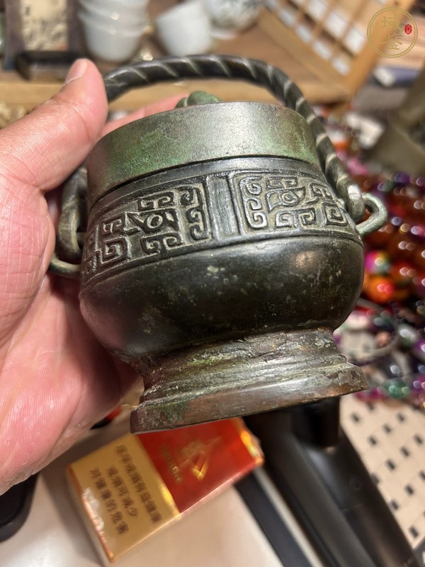 古玩銅器提梁壺真品鑒賞圖