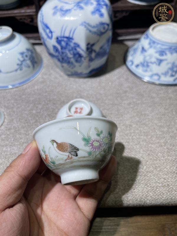 古玩陶瓷民國 粉彩安居樂業(yè)小杯真品鑒賞圖