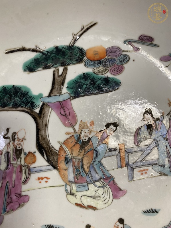 古玩陶瓷粉彩盤(pán)真品鑒賞圖