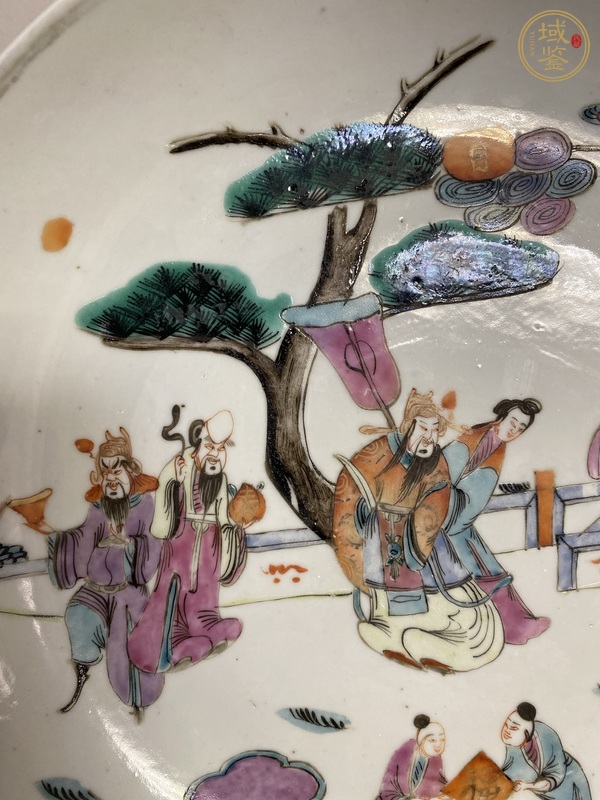 古玩陶瓷粉彩盤(pán)真品鑒賞圖