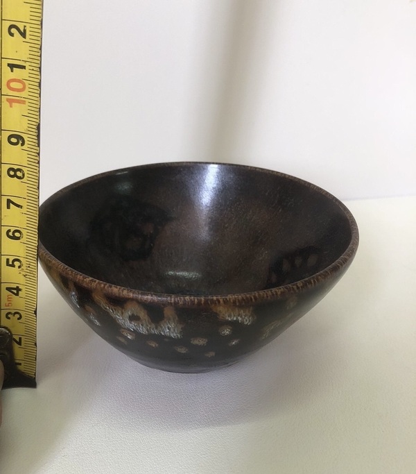 古玩陶瓷吉州窯貼花茶盞拍賣，當(dāng)前價(jià)格288元