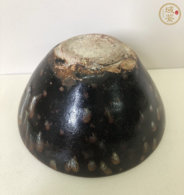 古玩陶瓷吉州窯貼花茶盞真品鑒賞圖