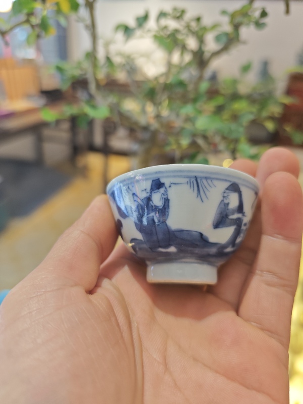 古玩陶瓷青花茶園拍賣，當前價格1200元