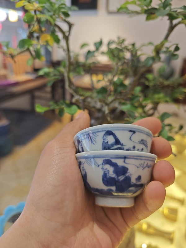 古玩陶瓷青花茶園拍賣，當前價格1200元
