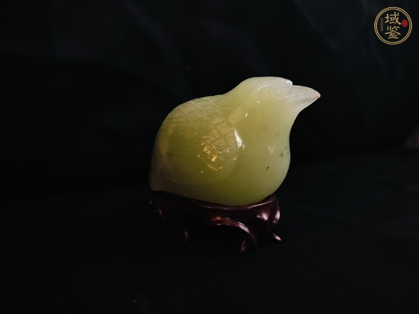 古玩玉器岫玉雕“鵪鶉”擺件真品鑒賞圖