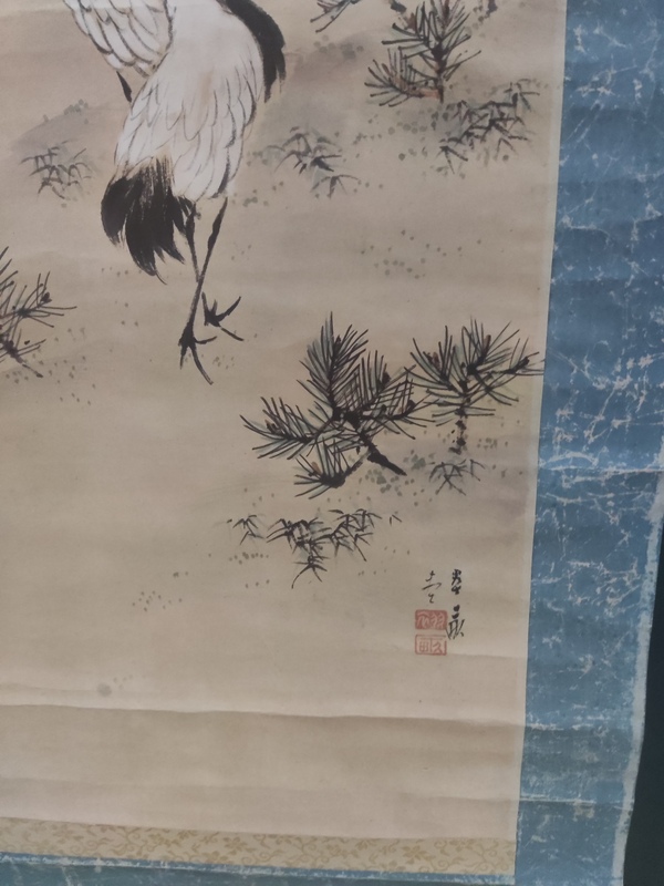 古玩字畫民國仙鶴圖拍賣，當(dāng)前價格228元