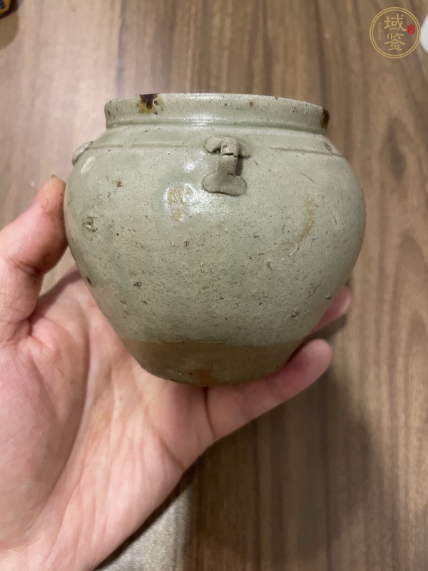古玩陶瓷越窯青瓷罐真品鑒賞圖