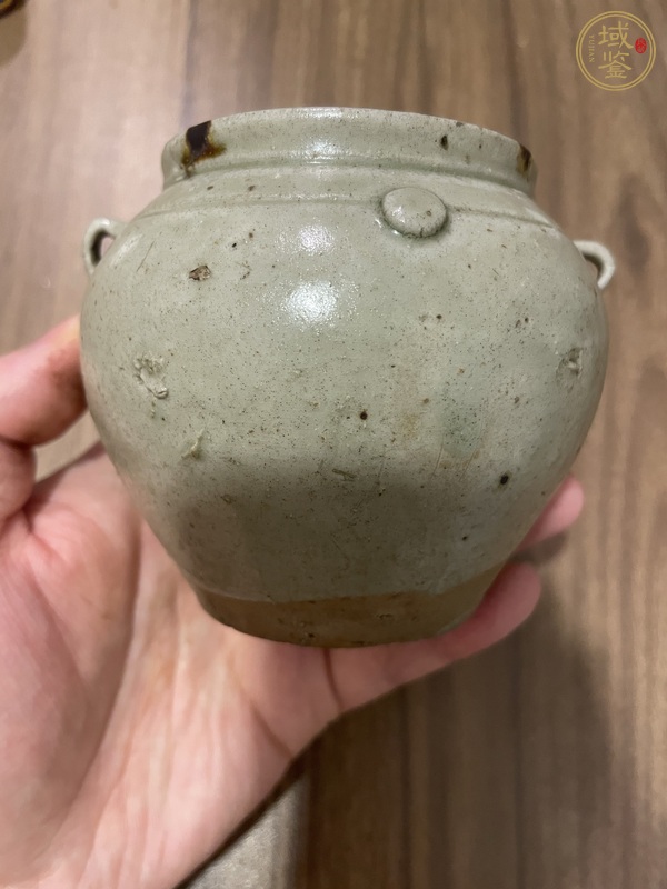 古玩陶瓷越窯青瓷罐真品鑒賞圖