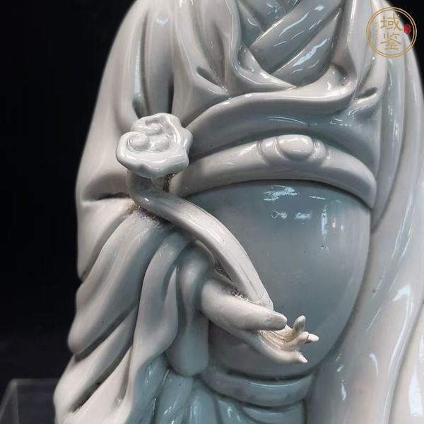 古玩陶瓷德化窯觀塑像真品鑒賞圖
