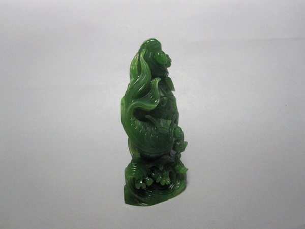 古玩玉器和田碧玉年年有余擺件拍賣，當(dāng)前價格2688元