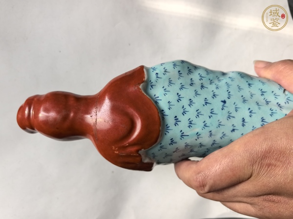 古玩陶瓷粉彩觀音菩薩造像真品鑒賞圖