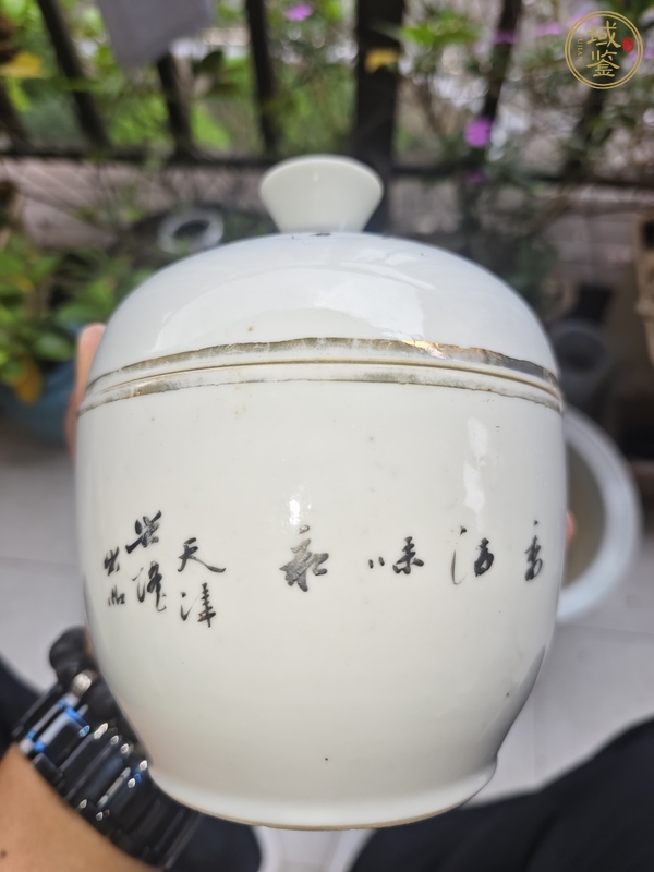 古玩民國(guó)粉彩人物糖缸真品鑒賞圖