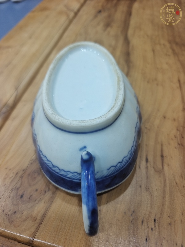 古玩陶瓷清乾隆 青花山水紋沙拉杯真品鑒賞圖