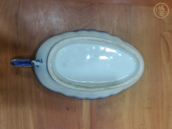 古玩陶瓷清乾隆 青花山水紋沙拉杯真品鑒賞圖