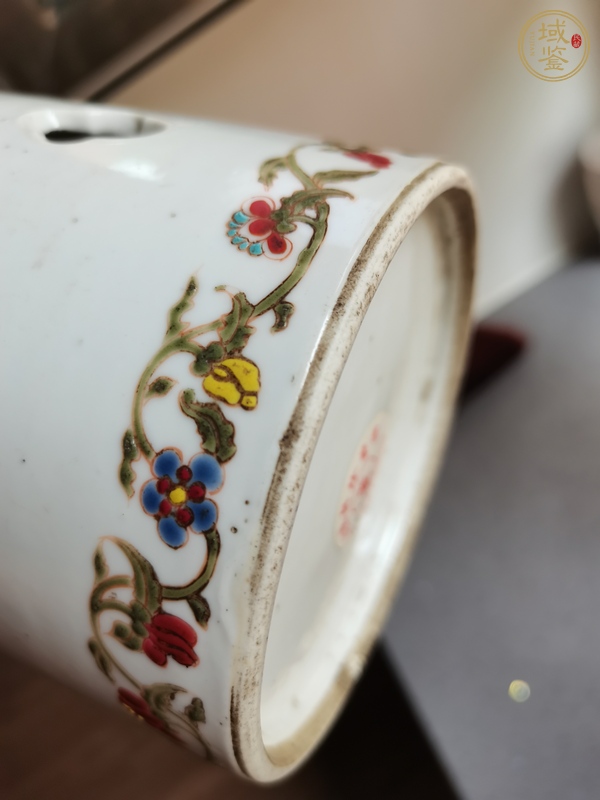 古玩陶瓷粉彩帽筒真品鑒賞圖