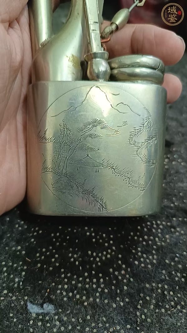 古玩銅器水煙斗真品鑒賞圖
