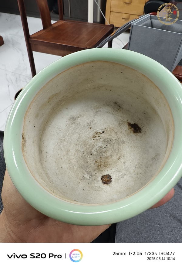 古玩陶瓷青釉香爐真品鑒賞圖