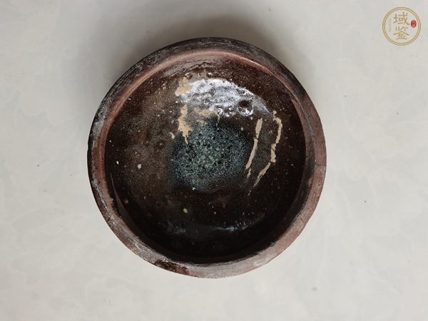 古玩陶瓷宣州窯醬釉燈盞真品鑒賞圖