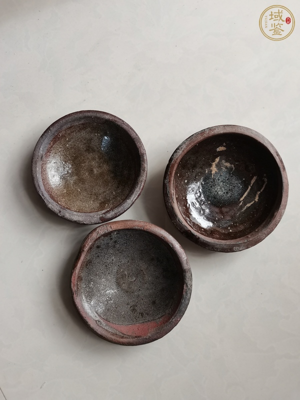 古玩陶瓷宣州窯醬釉燈盞真品鑒賞圖