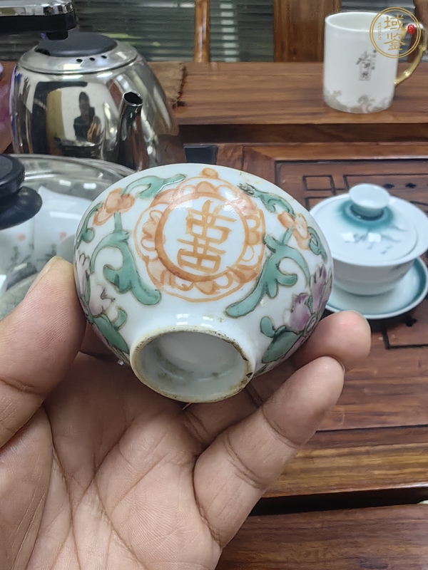 古玩陶瓷粉彩杯真品鑒賞圖