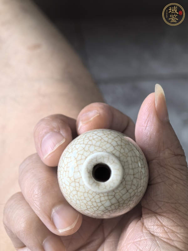 古玩陶瓷哥釉鼻煙壺真品鑒賞圖