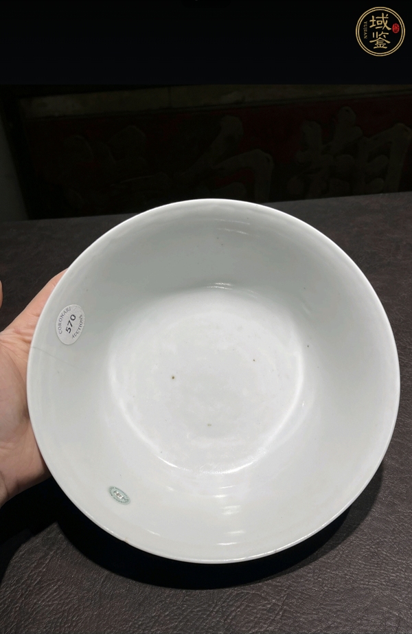 古玩陶瓷粉彩花鳥梅竹紋大碗真品鑒賞圖