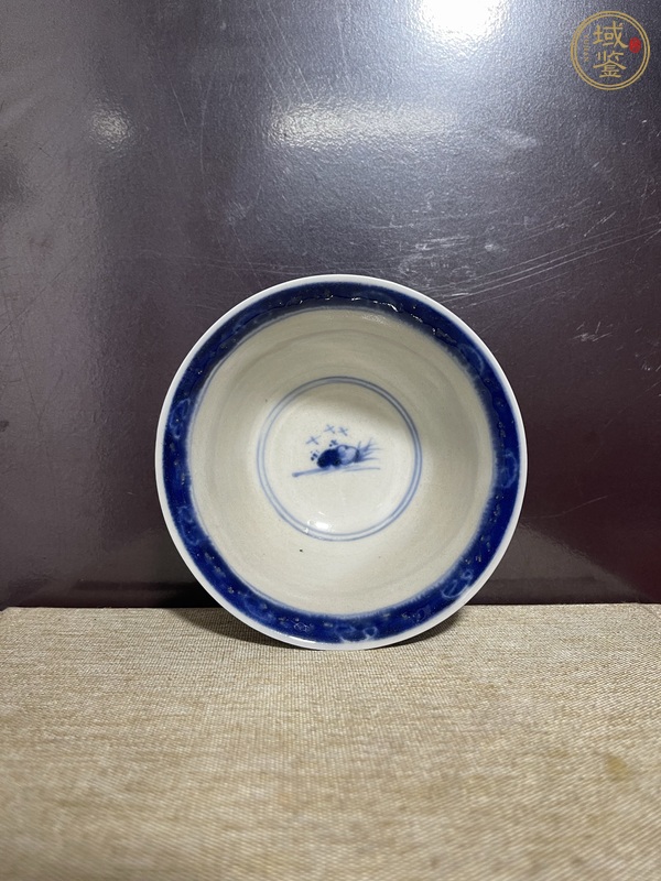 古玩陶瓷青花山水蓋碗真品鑒賞圖