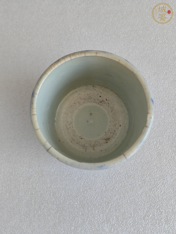 古玩陶瓷青花圈足筒式香爐真品鑒賞圖