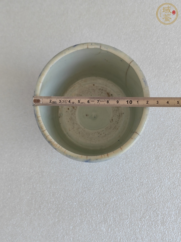 古玩陶瓷青花圈足筒式香爐真品鑒賞圖