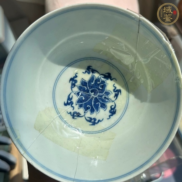 古玩陶瓷青花纏枝蓮?fù)胝嫫疯b賞圖