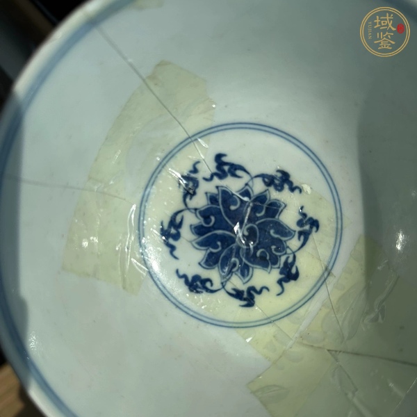 古玩陶瓷青花纏枝蓮?fù)胝嫫疯b賞圖