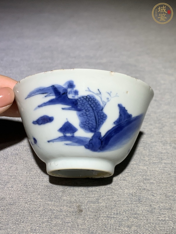 古玩青花茶圓真品鑒賞圖