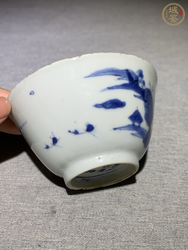 古玩陶瓷青花茶圓真品鑒賞圖