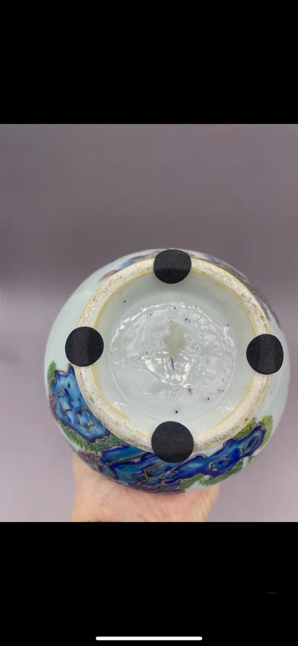 古玩陶瓷清中晚期 青花釉里紅描金加彩人物故事蒜頭瓶拍賣，當(dāng)前價格30000元