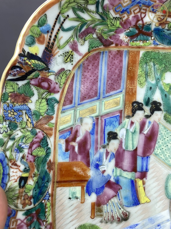 古玩陶瓷廣彩人物故事紋盤真品鑒賞圖