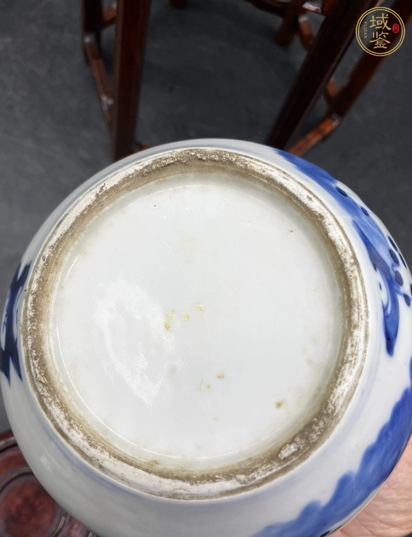 古玩陶瓷青花人物故事蓋罐真品鑒賞圖