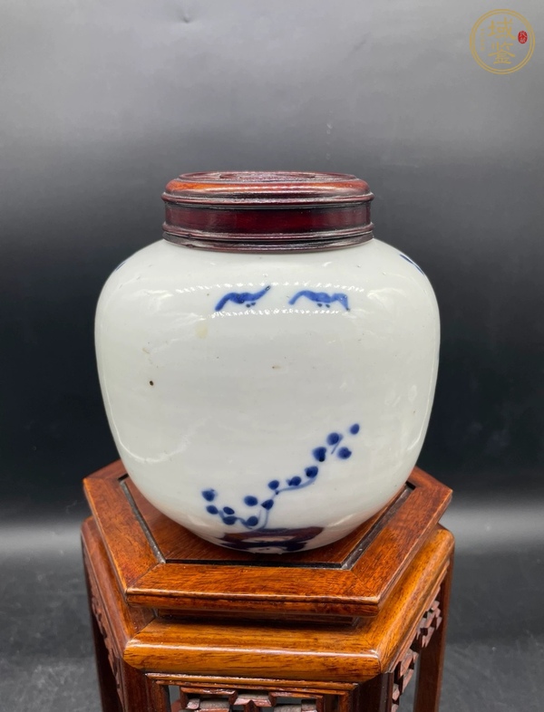 古玩陶瓷青花人物故事蓋罐真品鑒賞圖
