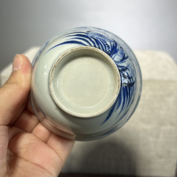 古玩陶瓷清中期.青花花卉紋茶杯拍賣，當前價格850元