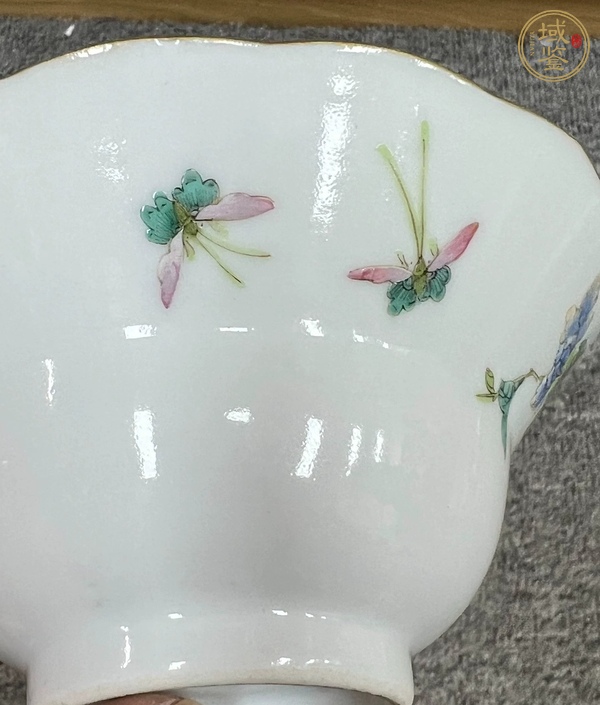 古玩陶瓷清道光 粉彩飛黃騰達(dá)花口碗真品鑒賞圖