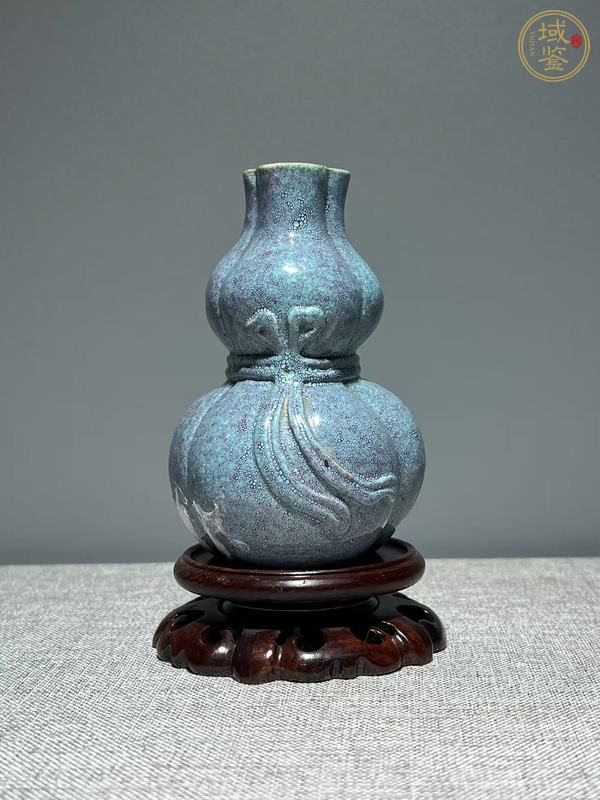 古玩陶瓷爐鈞釉葫蘆瓶真品鑒賞圖